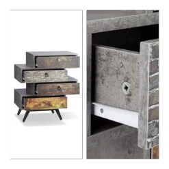 Relaxdays Vintage Kommode Mit 4 Schubladen -OUTSUNNY Verkäufe 8600323900 100218570 prod 005