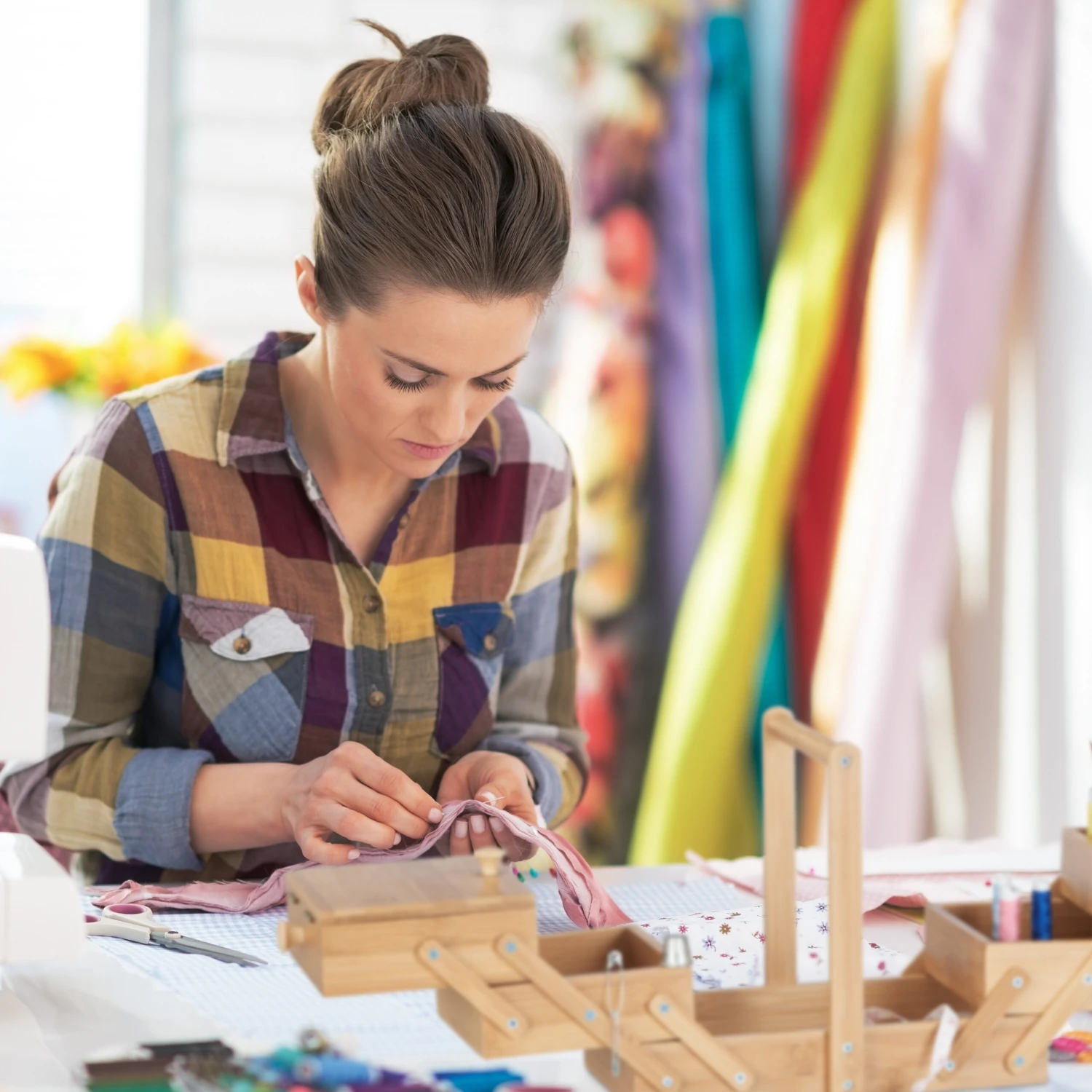 Relaxdays Nähkästchen Klein Aus Bambus 3 Relaxdays Nähkästchen Klein Aus Bambus – Bild 3