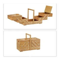 Relaxdays Nähkästchen Bambus XXL Viele Fächer 9 Relaxdays Nähkästchen Bambus XXL Viele Fächer -OUTSUNNY Verkäufe 8600323900 100222210 prod 005