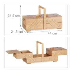 Relaxdays Nähkästchen Bambus XL -OUTSUNNY Verkäufe 8600323900 100222220 prod 004