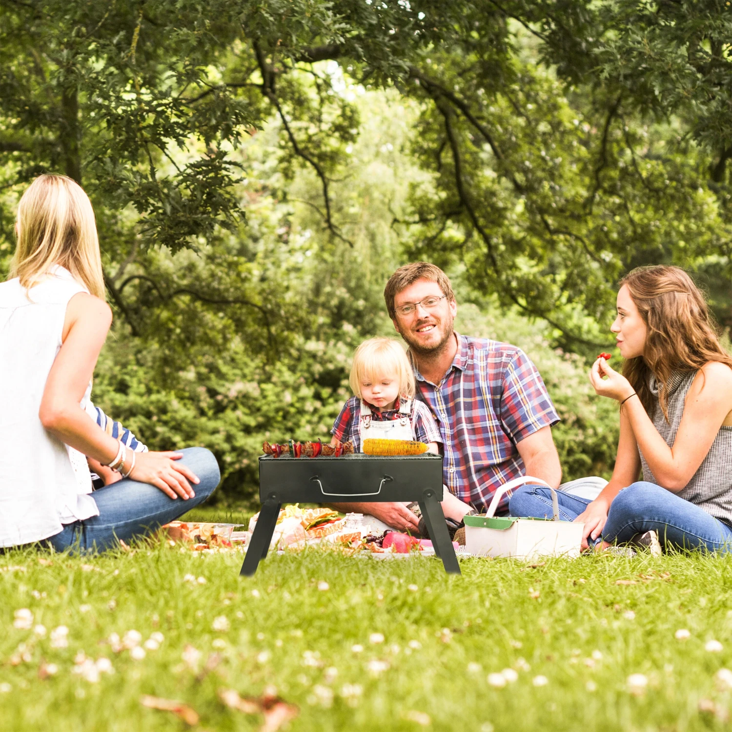 Relaxdays Koffergrill Für Camping Und Picknick 2 Relaxdays Koffergrill Für Camping Und Picknick – Bild 2