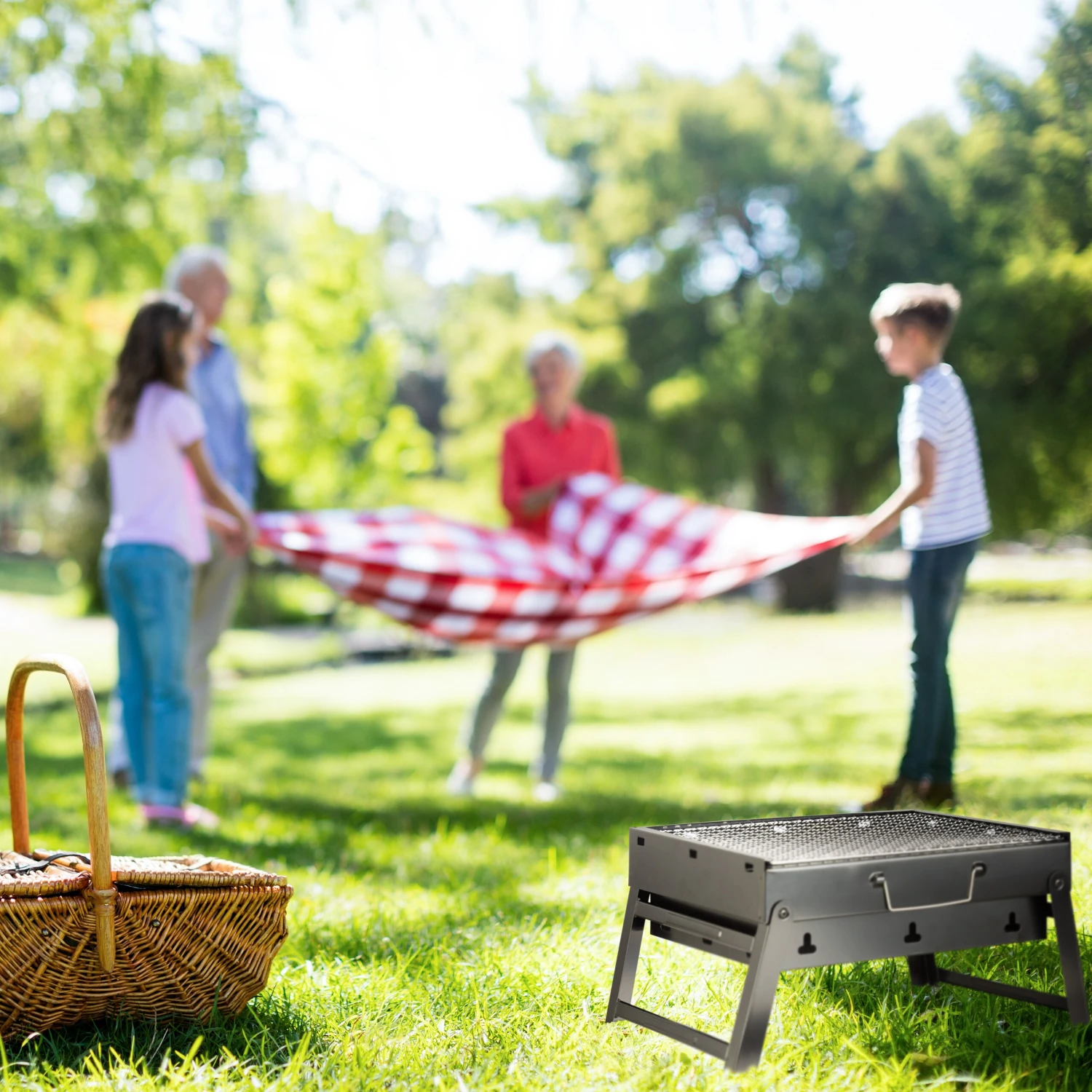 Relaxdays Koffergrill Für Camping Und Picknick 5 Relaxdays Koffergrill Für Camping Und Picknick – Bild 5