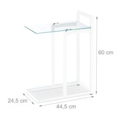 Relaxdays Edler Beistelltisch Aus Metall Und Glas -OUTSUNNY Verkäufe 8600323900 1002315349 prod 004