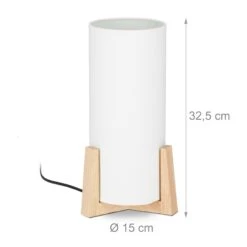 Relaxdays Tischlampe Holzfuß -OUTSUNNY Verkäufe 8600323900 100248030 prod 004
