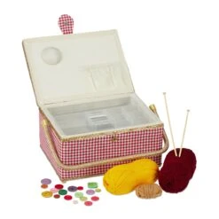 Relaxdays Stoff Nähkästchen Ohne Inhalt