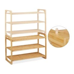 Relaxdays Schuhregal Bambus Stapelbar -OUTSUNNY Verkäufe 8600323900 100314540 prod 006
