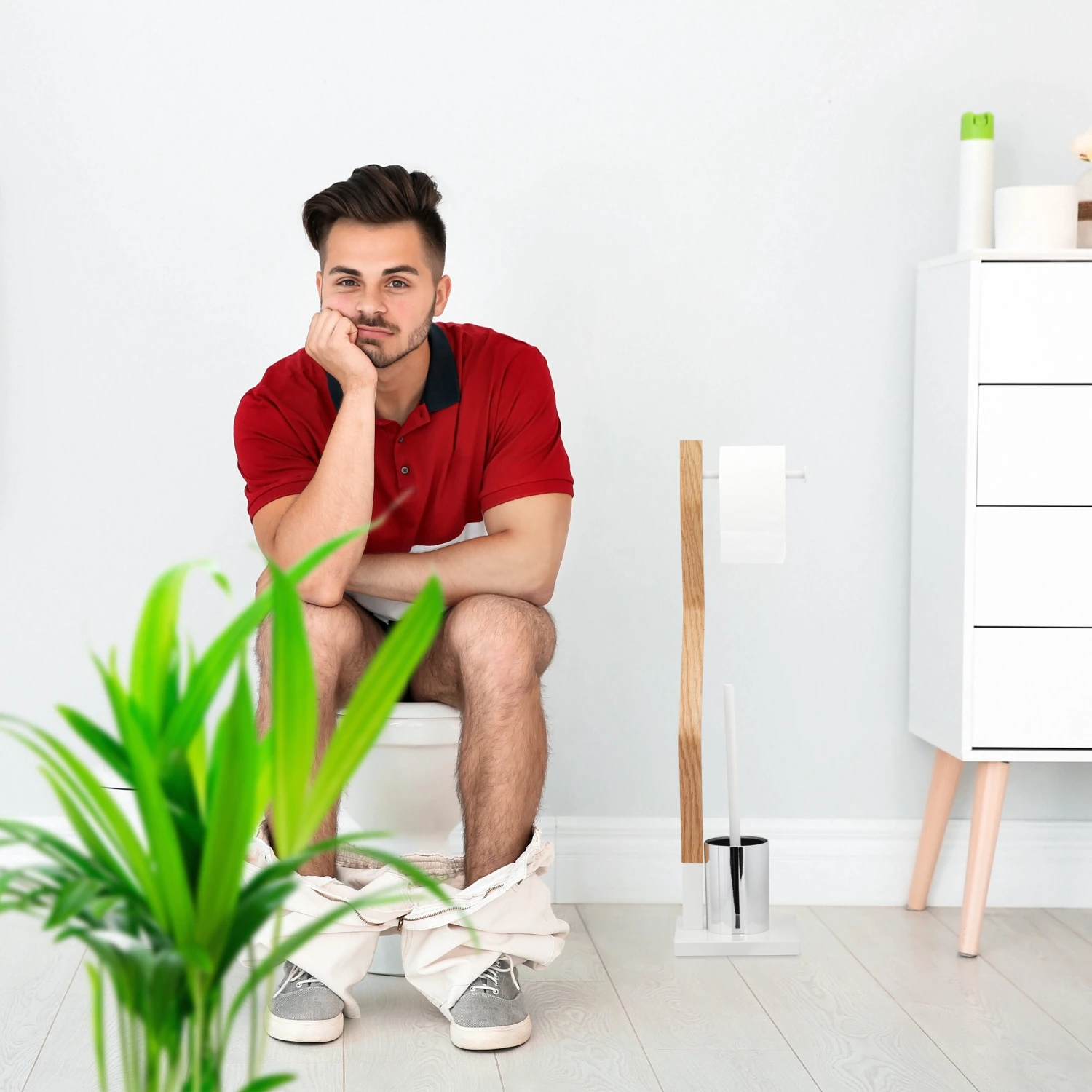 Relaxdays WC Garnitur Stehend Weiß 3 Relaxdays WC Garnitur Stehend Weiß – Bild 3