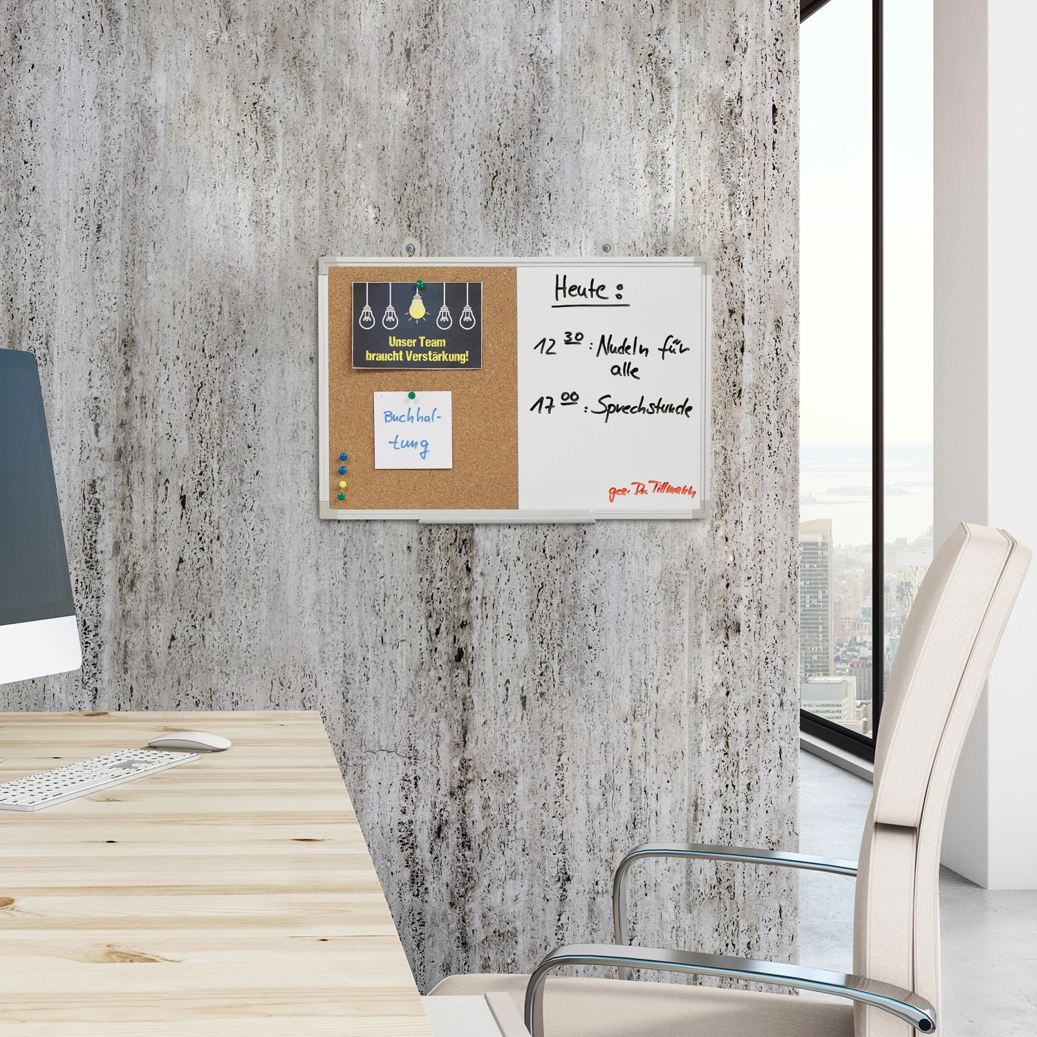 Relaxdays Kombitafel Pinnwand & Magnettafel 2 Relaxdays Kombitafel Pinnwand & Magnettafel – Bild 2