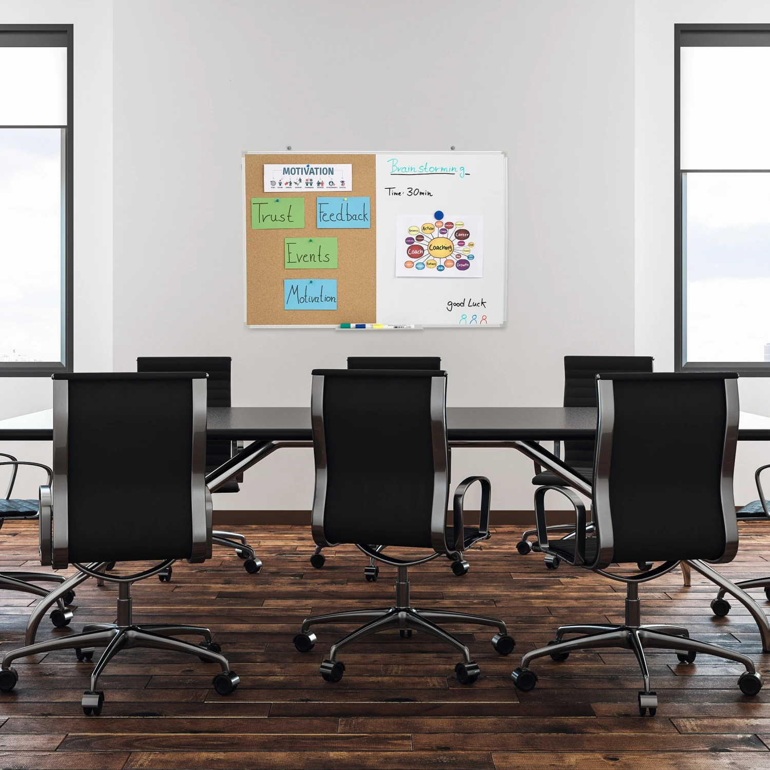 Relaxdays Kombitafel Pinnwand & Magnettafel 3 Relaxdays Kombitafel Pinnwand & Magnettafel – Bild 3