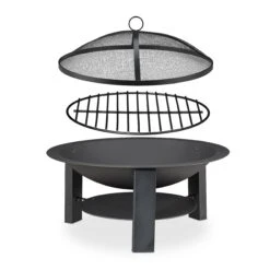 Relaxdays Feuerschale XXL Mit Funkenschutz -OUTSUNNY Verkäufe 8600323900 100337920 prod 006