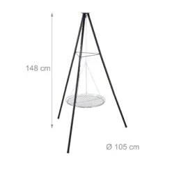 Relaxdays Schwenkgrill Mit Grillrost & Feuerschale 9 Relaxdays Schwenkgrill Mit Grillrost & Feuerschale -OUTSUNNY Verkäufe 8600323900 100338400 prod 004