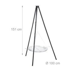 Relaxdays Schwenkgrill Dreibein Mit Grillrost -OUTSUNNY Verkäufe 8600323900 100338460 prod 004