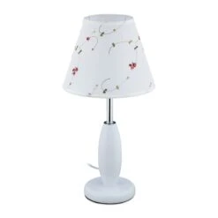 Relaxdays Tischlampe Blumen