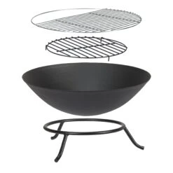 Relaxdays Feuerschale Mit Grillrost -OUTSUNNY Verkäufe 8600323900 100369220 prod 006