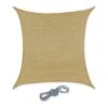 Relaxdays Quadratisches HDPE Sonnensegel Sand