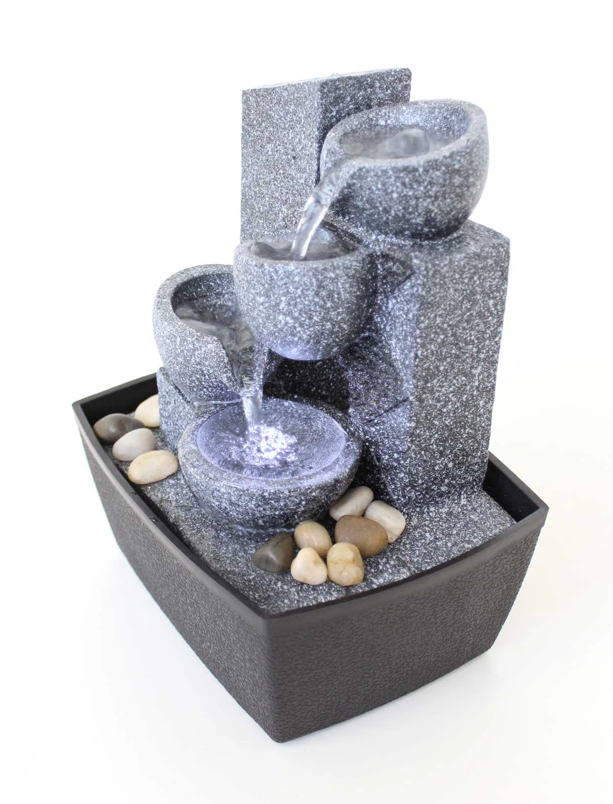 Zimmerbrunnen Tischbrunnen Dekobrunnen FoBucket Mit LED 10526 2 Zimmerbrunnen Tischbrunnen Dekobrunnen FoBucket Mit LED 10526 – Bild 2