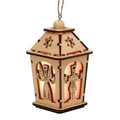 SIGRO Holz Mini-Laterne, 4-fach Sort., LED, 1 Stück Natur -OUTSUNNY Verkäufe 8600330400 2199424 prod 004