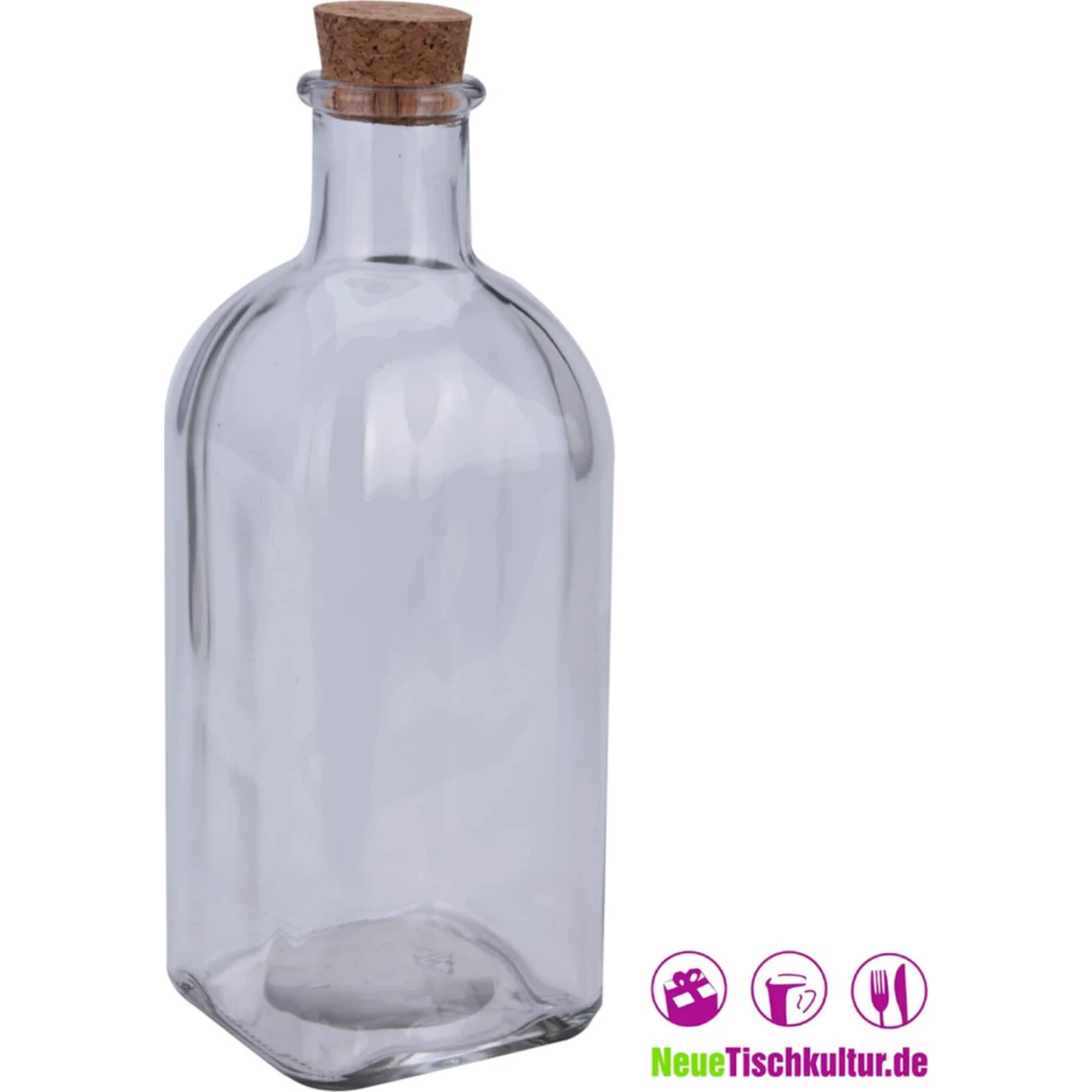 Neuetischkultur Glasflasche Mit Kork-Verschluss 2 Neuetischkultur Glasflasche Mit Kork-Verschluss – Bild 2