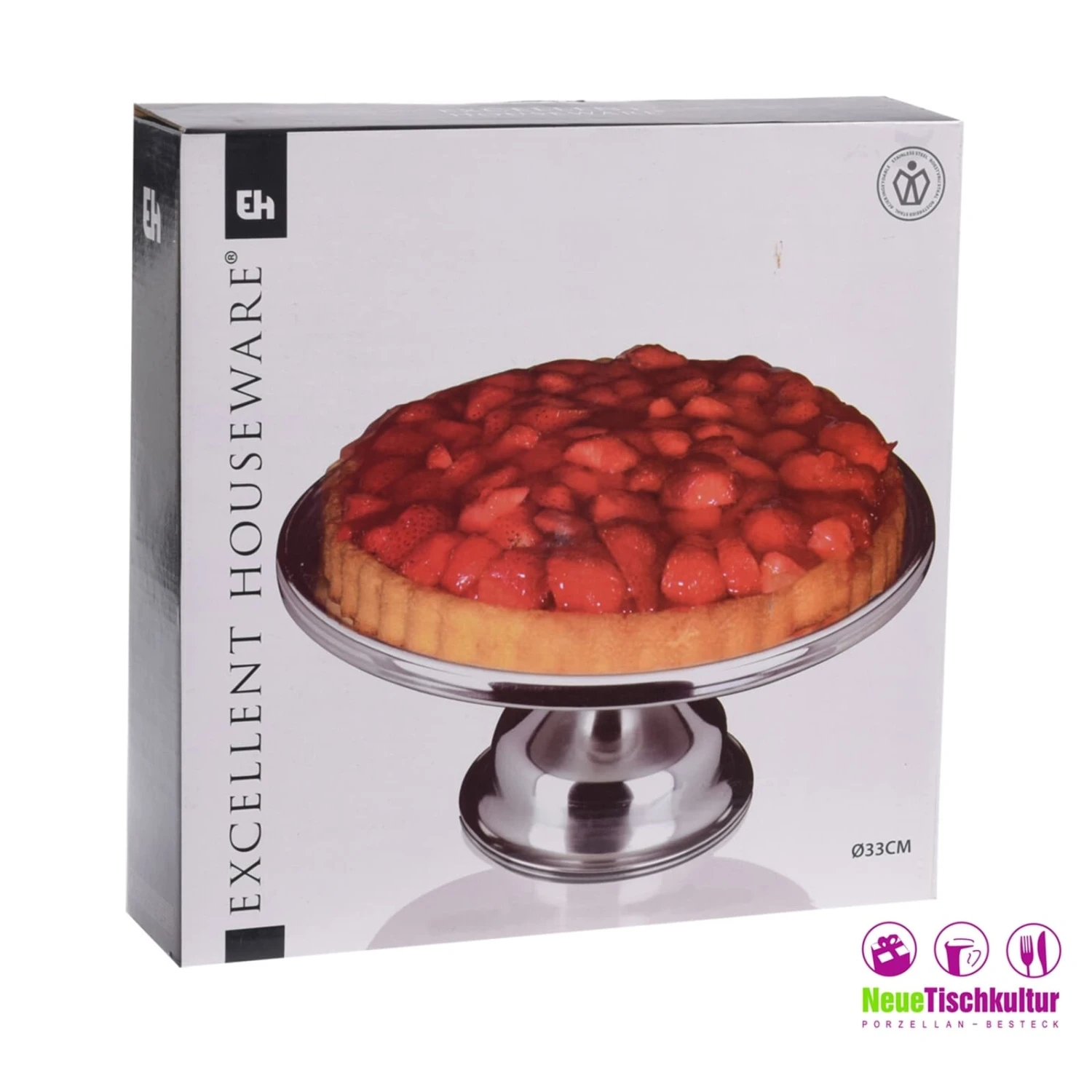 Neuetischkultur Kuchenplatte Auf Fuß Edelstahl 2 Neuetischkultur Kuchenplatte Auf Fuß Edelstahl – Bild 2