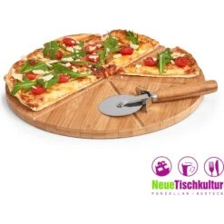 Neuetischkultur Pizza-Set 2-teilig Bambus -OUTSUNNY Verkäufe 8600330400 50002133 prod 003