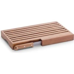 Neuetischkultur Brotschneidebrett Mit Brotmesser Bambus