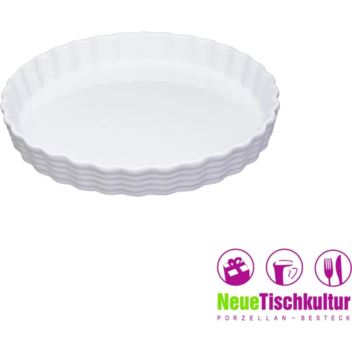 Neuetischkultur Tortenform Weiß, Porzellan BURGUND 2 Neuetischkultur Tortenform Weiß, Porzellan BURGUND – Bild 2