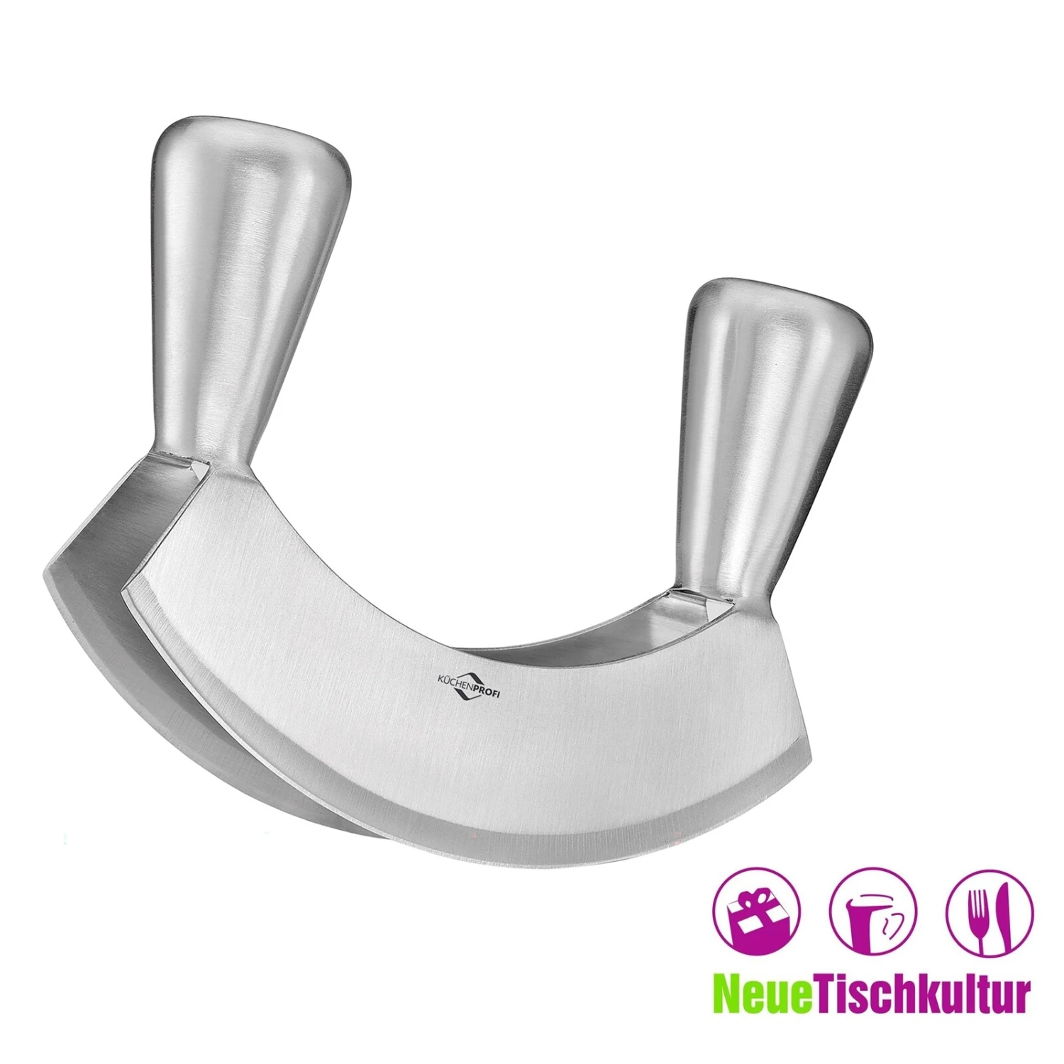 Neuetischkultur Wiegemesser Mit 2 Klingen 2 Neuetischkultur Wiegemesser Mit 2 Klingen – Bild 2