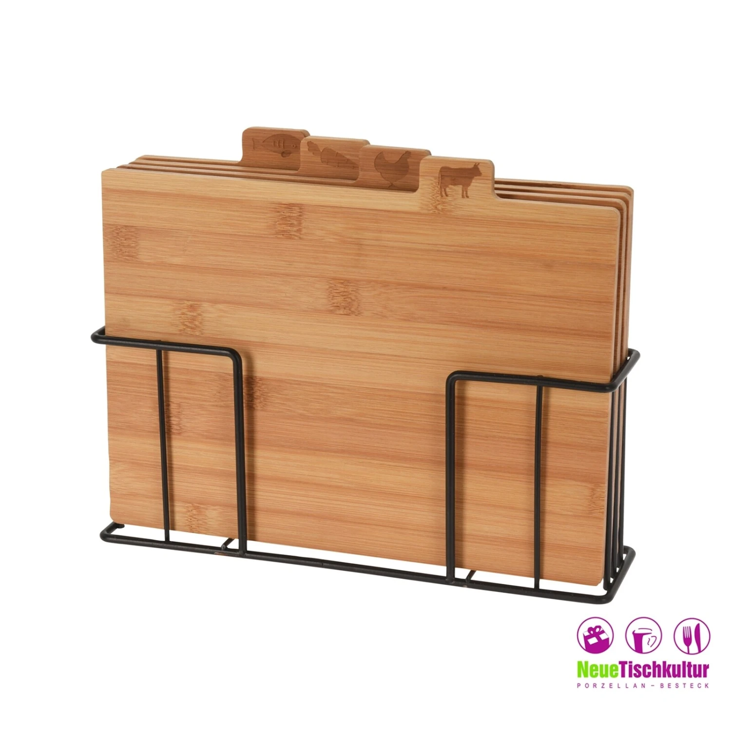 Neuetischkultur Schneidebrett-Set, 5-teilig Bambus 3 Neuetischkultur Schneidebrett-Set, 5-teilig Bambus – Bild 3