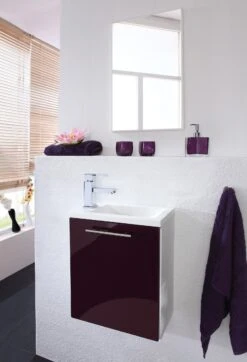 Posseik Handwaschplatz Alexo Weiss-brombeer Waschtisch Inkl.Mineralguss-Becken -OUTSUNNY Verkäufe 8600335800 13172 prod 003