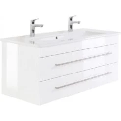 POSSEIK Waschtisch Inkl. Villeroy & Boch Doppel Waschbecken Venticello 120cm