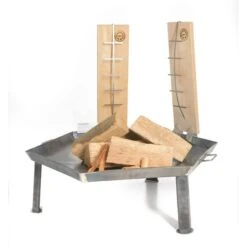 Acerto® Massive Feuerschale 55cm + 2 Flammlachsbretter + 5 Stk. Kaminholz Buche -OUTSUNNY Verkäufe 8600335800 34385 prod 004