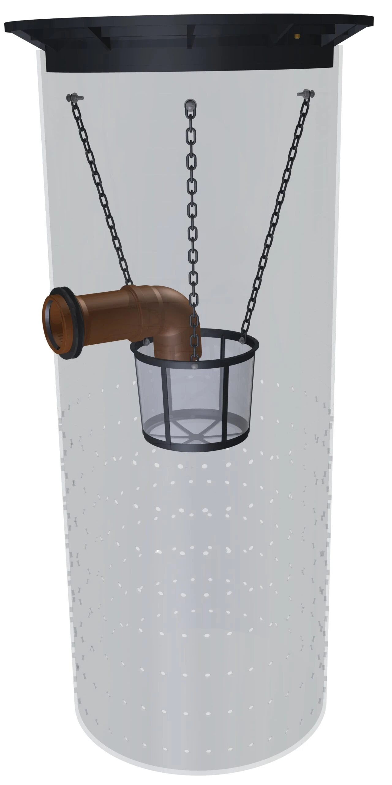 GreenLife Sickerschacht 500 L Gartenentwässerung Regenwassertank Mit Sieb 1 GreenLife Sickerschacht 500 L Gartenentwässerung Regenwassertank Mit Sieb