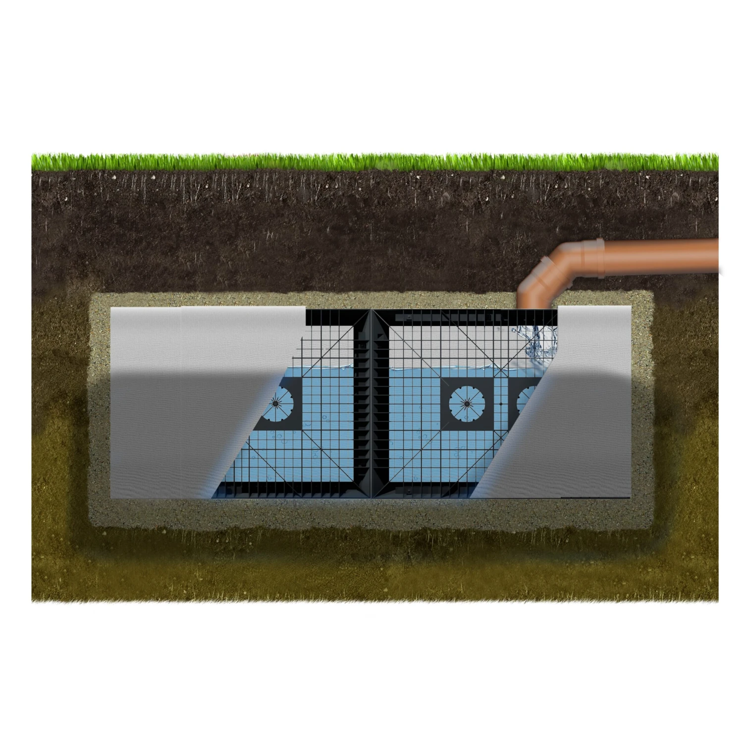 GreenLife Erweiterungsset Versickerung 1.120 L Sickerquader Gartenentwässerung 5 GreenLife Erweiterungsset Versickerung 1.120 L Sickerquader Gartenentwässerung – Bild 5