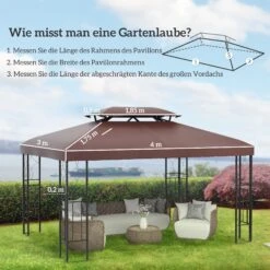 Outsunny Ersatzdach Für Metall Gartenpavillon Kaffeebraun 3 X 4 M (BxL) | Dach Gartenpavillon Metall-Pavillon Partyzelt 11 Outsunny Ersatzdach Für Metall Gartenpavillon Kaffeebraun 3 X 4 M (BxL) | Dach Gartenpavillon Metall-Pavillon Partyzelt -OUTSUNNY Verkäufe 8600336600 01 0082 prod 006