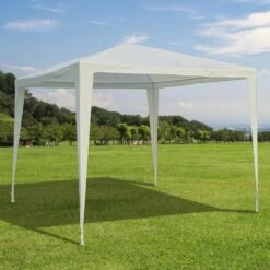 Outsunny Gartenpavillon Mit Klicksystem Weiß 270 X 270 X 245 Cm (LxBxH) | Gartenzelt Partyzelt Bierzelt Festzelt Pavillon -OUTSUNNY Verkäufe 8600336600 01 0193 prod 004