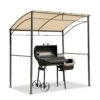 Outsunny Grillpavillon Mit Flammenschutzdach Silber, Gelb 215 X 150 X 180 / 220 Cm (LxBxH) | BBQ-Pavillon Partyzelt Bierzelt Gartenpavillon