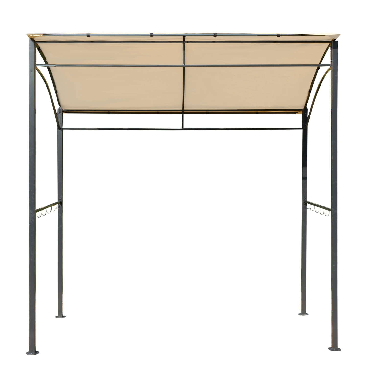 Outsunny Grillpavillon Mit Flammenschutzdach Silber, Gelb 215 X 150 X 180 / 220 Cm (LxBxH) | BBQ-Pavillon Partyzelt Bierzelt Gartenpavillon 2 Outsunny Grillpavillon Mit Flammenschutzdach Silber, Gelb 215 X 150 X 180 / 220 Cm (LxBxH) | BBQ-Pavillon Partyzelt Bierzelt Gartenpavillon – Bild 2