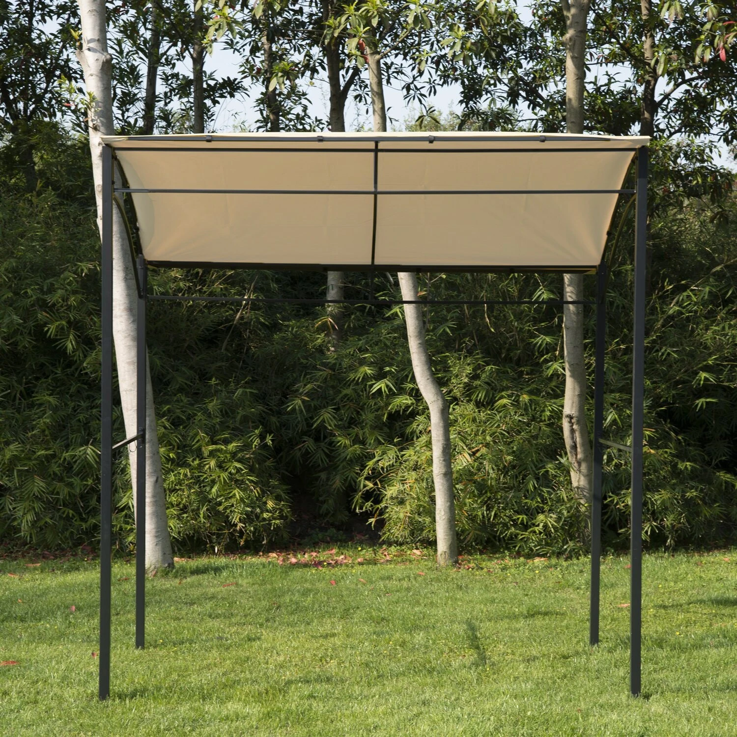 Outsunny Grillpavillon Mit Flammenschutzdach Silber, Gelb 215 X 150 X 180 / 220 Cm (LxBxH) | BBQ-Pavillon Partyzelt Bierzelt Gartenpavillon 4 Outsunny Grillpavillon Mit Flammenschutzdach Silber, Gelb 215 X 150 X 180 / 220 Cm (LxBxH) | BBQ-Pavillon Partyzelt Bierzelt Gartenpavillon – Bild 4