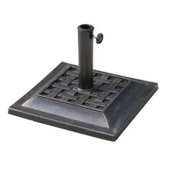 Outsunny Sonnenschirmständer Bronze 44 X 44 X 33 Cm (LxBxH) | Sonnenschirmhalterung Schirmfuß Balkonschirmständer