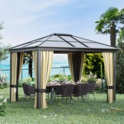 Outsunny Gartenzelt Mit Lichtdurchlässigem Dach Schwarzbraun, Natur 360 X 300 X 265 Cm (LxBxH) | Luxus Pavillon Gartenpavillon Partyzelt Pavillon 10 Outsunny Gartenzelt Mit Lichtdurchlässigem Dach Schwarzbraun, Natur 360 X 300 X 265 Cm (LxBxH) | Luxus Pavillon Gartenpavillon Partyzelt Pavillon -OUTSUNNY Verkäufe 8600336600 01 0865 prod 005