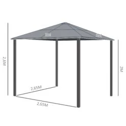 Outsunny Luxus Pavillon Mit Lichtdurchlässigem Dach Braun, Natur 300 X 300 X 260 Cm (LxBxH) | Gartenpavillon Gartenzelt Festzelt Partyzelt 9 Outsunny Luxus Pavillon Mit Lichtdurchlässigem Dach Braun, Natur 300 X 300 X 260 Cm (LxBxH) | Gartenpavillon Gartenzelt Festzelt Partyzelt -OUTSUNNY Verkäufe 8600336600 01 0871n prod 004