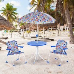 Outsunny Kinder Gartenset Mit Sonnenschirm | Sitzgarnitur Für Kinder Gartengarnitur Kindermöbel -OUTSUNNY Verkäufe 8600336600 312 025BU prod 003