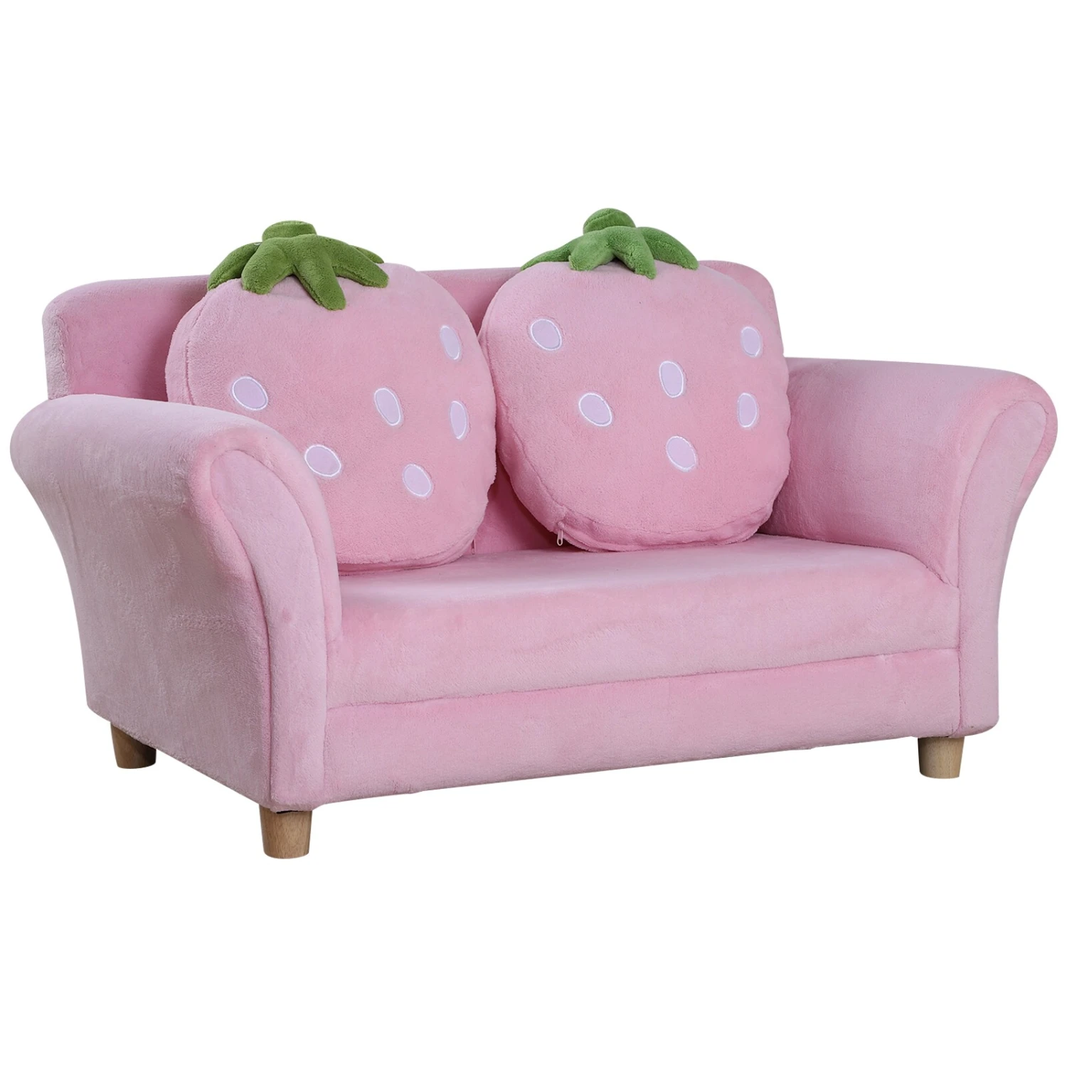 HOMCOM Kinder Erdbeersofa Rosa, Grün 90 X 50 X 43 Cm (LxBxH) | Kindersessel Softsofa Kinderzimmer Sofa Sessel 1 HOMCOM Kinder Erdbeersofa Rosa, Grün 90 X 50 X 43 Cm (LxBxH) | Kindersessel Softsofa Kinderzimmer Sofa Sessel