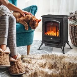 HOMCOM Elektrokamin Mit Flammeneffekt Und Heizfunktion 42 X 28 X 55 Cm (LxBxH) | Kaminofen Elektrischer Kamin Standkamin Wandkamin -OUTSUNNY Verkäufe 8600336600 820 039 prod 004