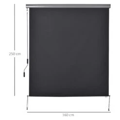 Outsunny Senkrechtmarkise Mit Handkurbel 160 X 250 Cm (LxH) | Hitze Markise Balkonmarkise Sonnenschutz Balkonrollo -OUTSUNNY Verkäufe 8600336600 830 262V01CG prod 005
