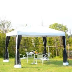 Outsunny Faltzelt Mit Seitenwänden Weiß 3 X 3 X 2,55 M (LxBxH) | Pavillon Faltpavillon Partyzelt Gartenpavillon 9 Outsunny Faltzelt Mit Seitenwänden Weiß 3 X 3 X 2,55 M (LxBxH) | Pavillon Faltpavillon Partyzelt Gartenpavillon -OUTSUNNY Verkäufe 8600336600 840 014CW prod 004