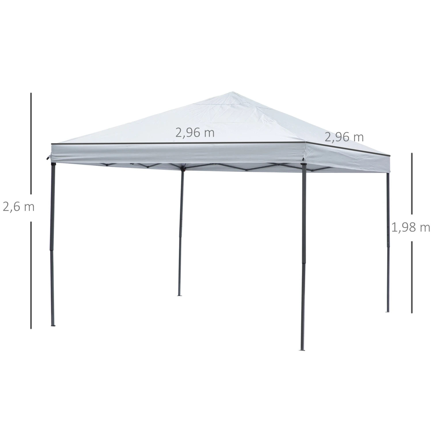 Outsunny Faltzelt Mit Seitenwänden Weiß 3 X 3 X 2,55 M (LxBxH) | Pavillon Faltpavillon Partyzelt Gartenpavillon 5 Outsunny Faltzelt Mit Seitenwänden Weiß 3 X 3 X 2,55 M (LxBxH) | Pavillon Faltpavillon Partyzelt Gartenpavillon – Bild 5