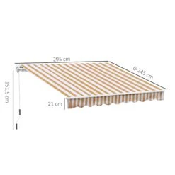 Outsunny Markise Mit Handkurbel Weiß/beige 300 X 250 Cm (BxL) | Gelenkarmmarkise Sonnenschutz Terrassenüberdachung 9 Outsunny Markise Mit Handkurbel Weiß/beige 300 X 250 Cm (BxL) | Gelenkarmmarkise Sonnenschutz Terrassenüberdachung -OUTSUNNY Verkäufe 8600336600 840 150V01BG prod 004