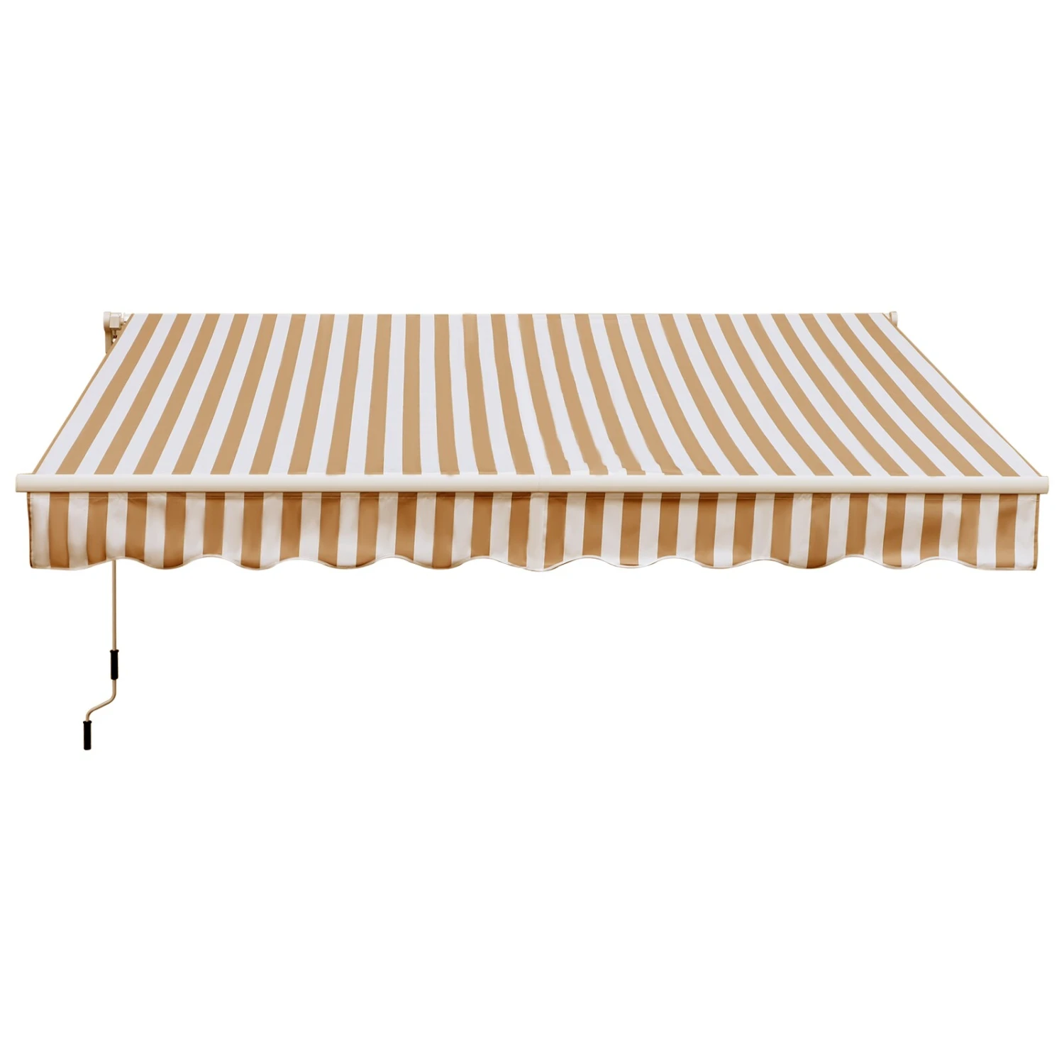 Outsunny Markise Mit Handkurbel Weiß/beige 300 X 250 Cm (BxL) | Gelenkarmmarkise Sonnenschutz Terrassenüberdachung 6 Outsunny Markise Mit Handkurbel Weiß/beige 300 X 250 Cm (BxL) | Gelenkarmmarkise Sonnenschutz Terrassenüberdachung – Bild 6