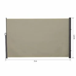 Outsunny Seitenmarkise 3 X 1,8 M 300 X 180 Cm (LxH) | Sichtschutz Sonnenschutz Seitenrollo Windschutz -OUTSUNNY Verkäufe 8600336600 840 196V01CW prod 005